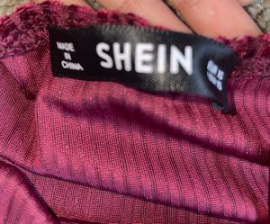 SHEIN marroon mini dress, XS