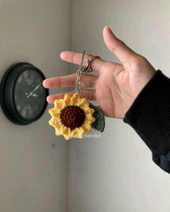 Crochet Flower Keychain