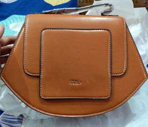 Iykyk Tan Structured Multi Handle Sling Bag