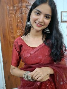Maroon Lehenga Choli (: