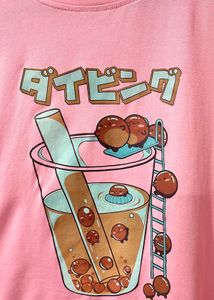 Pink Graphic T-Shirt / Japanese Boba