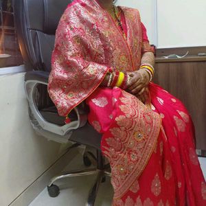 Full Handwork heavy pure banarasi saree