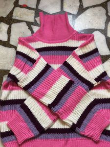 Striped Turtleneck Sweater