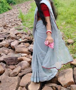 Elegant Grey Saree