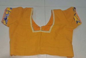 Ethnic mustard and cream saree