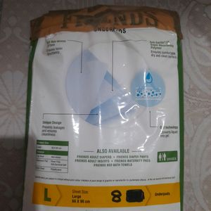 Friends Underpads, Large, 8 Pcs Of 10, Resealed Pk