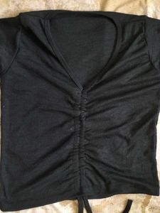 Ribbed V-Neck Top