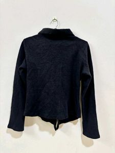 Black Knit Button-Down sweater coat style cardigan