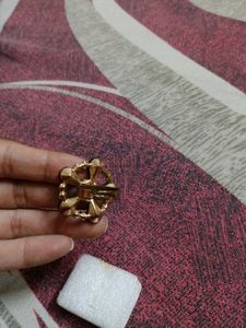 Silver And Black Stone Ring