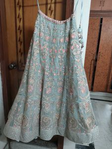 Elegant Blue Embroidered Lehenga Choli