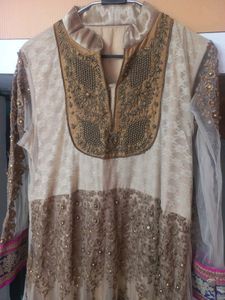 Full Work Long Gown With Dupatta