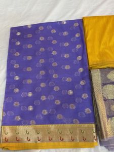 Banarasi Zari Suit Purple 1