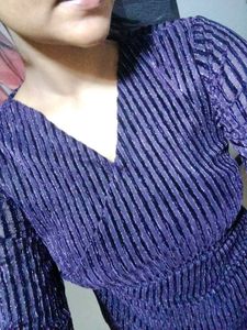 Elegant Purple Midi Dress