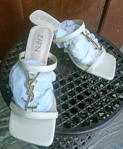 ZAfn Square-Toe Heeled Sandals