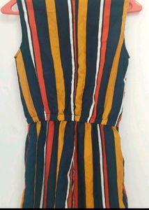 Striped Sleeveless Jumpsuit