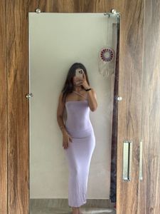 Lilac Bodycon Maxi Dress