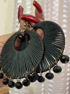 Black Thread Hoops