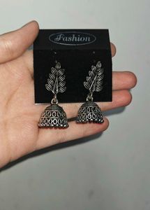 Silver Jhumka Earrings