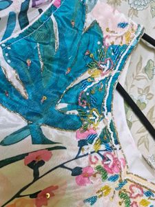 Floral Print Ethnic style Gown Party