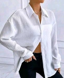 Oversized White Button-Down