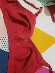Red Comfort Bra