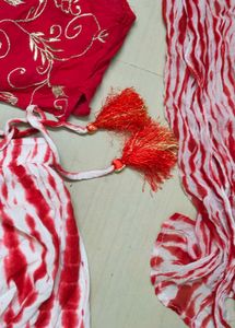 Red &amp; White Ethnic Set !! upto 5 years can use