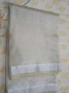Elegant White Saree