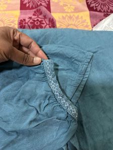 Avaasa Blue Embroidered Dress With Jeans