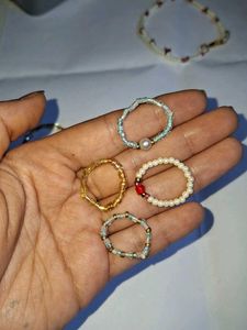Handmade Beaded Bracelet &amp; Ring Set
