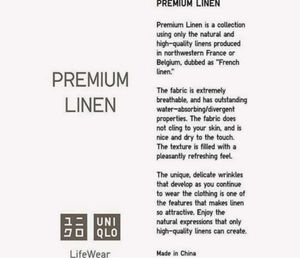 UNIQLO Men&#39;s 100% Premium French Linen Long-Sleeve