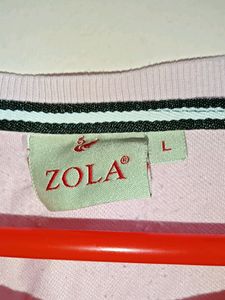 Baby Pink Printed Full sleeves Sweatshirt