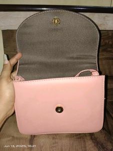 Blush Pink &#39;F&#39; Logo Top Handle Bag