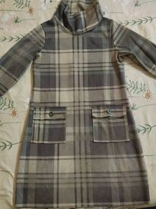 Turtle Neck Branded Dress