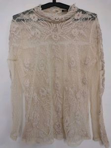 Vintage Lace High Neck Top