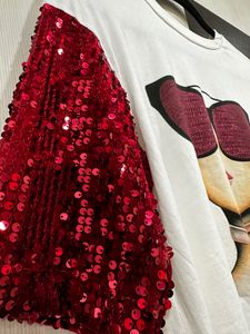 Modarapido White Printed Sequins Top