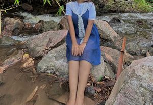 Cute Polka Dot Blue Dress