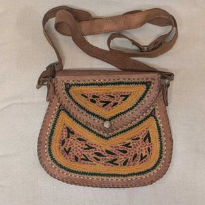 100% Genuine Camel Leather Bohot Style Sling Bag