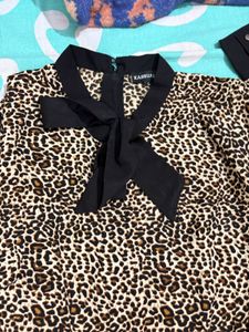 KAS New York Leopard Print Blouse