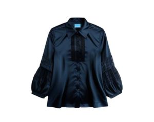 Elegant Navy Blue Blouse