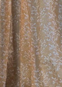 3 Pcs Elegant Gold Damask Curtains