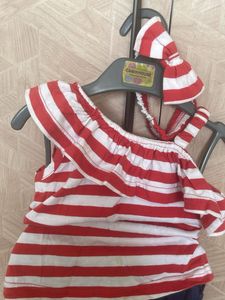 Babyhug Summer Set For Girl With Headband