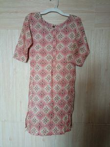 Peach Kurti For Women