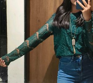 Casual Dark Green Top