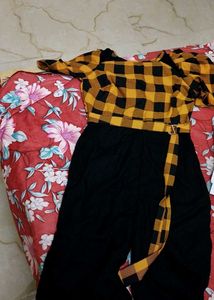 Yellow checked jumpsuit