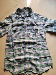 Blue girlish shirt for college and office