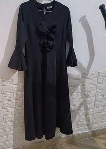Elegant Black Midi Dress