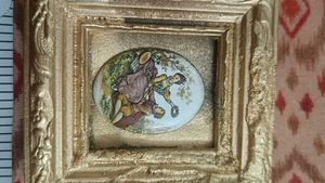 Vintage Framed Porcelain Miniature