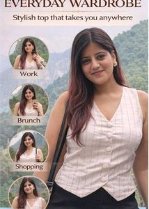 Pantaloons Office Stylish Everyday Top- Size M