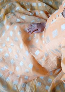 Vintage Peach Diamond Print Dress