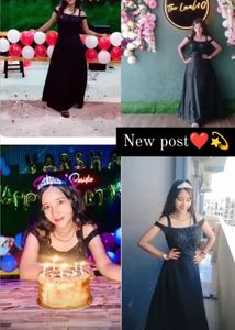 Black Off-Shoulder Evening Gown